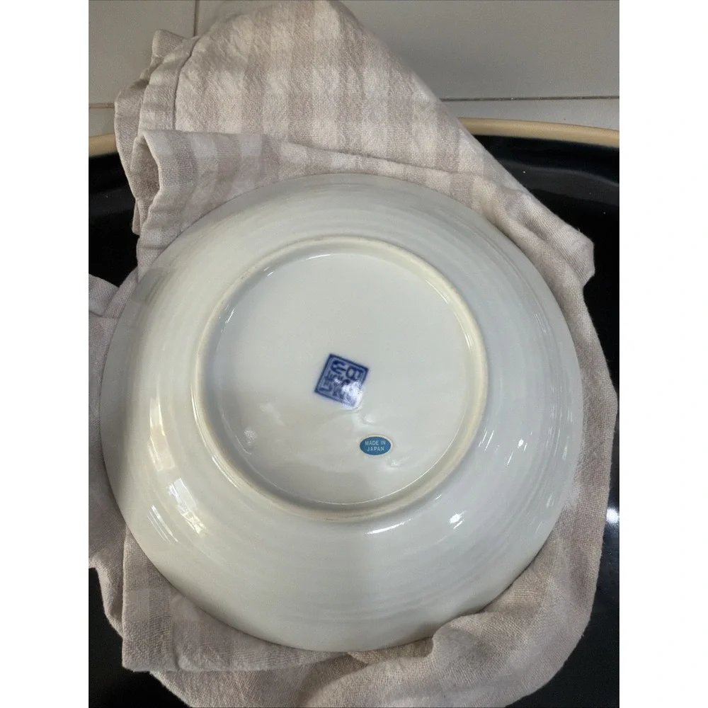 Vintage‎ Fine China Asian Japanese Platter Japan Swallows Flowers Blue Pink